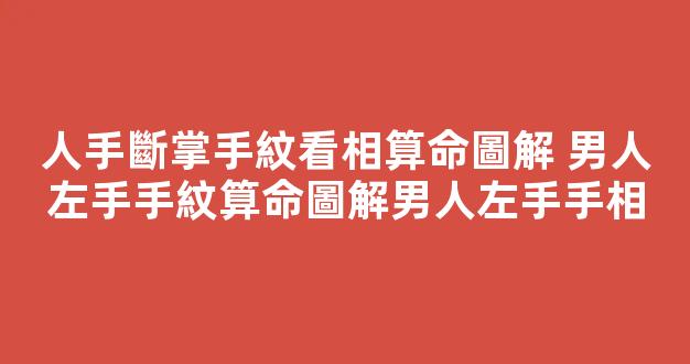 人手斷掌手紋看相算命圖解 男人左手手紋算命圖解男人左手手相